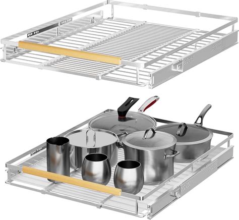 heavy duty stainless steel sliding boxes|Slideep Expandable Pull Out Cabinet Organizer.